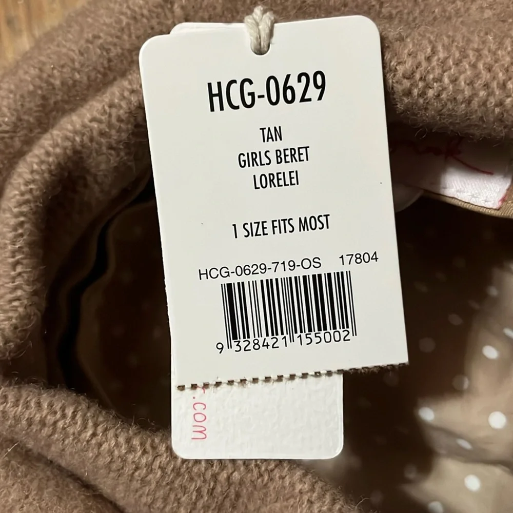 NWT Millymook Girl’s Tan Lorelei Wool Beret Hat
